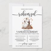 Herfst paar repetitie dineruitnodiging kaart (Voorkant)