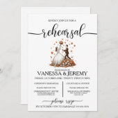 Herfst paar repetitie dineruitnodiging kaart (Voorkant / Achterkant)