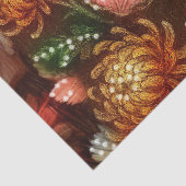 Herfst Paard Bloemen Chrysanten Decoupage Tissuepapier (Detail)