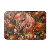 Herfst Paard Bloemen Chrysanten Gepersonaliseerd Badmat (Voorkant)