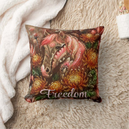 Herfst Paard Bloemen Chrysanten Gepersonaliseerd Kussen