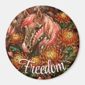 Herfst Paard Bloemen Chrysanten Gepersonaliseerd Magneet (Voorkant)