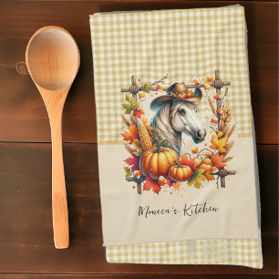 Herfst Paard Cowgirl Theedoek