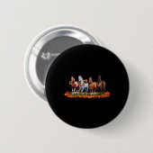 Herfst Paard Dier Thanksgiving Zonnebloemen Pompoe Ronde Button 5,7 Cm (Voorkant /achterkant)