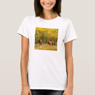 Herfst paarden t-shirt