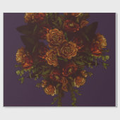 Herfst Paars Rustisch Sinaasappel Wedding Elegant Cadeaupapier (Vlak)