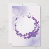 Herfst paars vertrekt trouwuitnodigingen kaart (Achterkant)