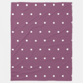 Herfst Paars Wit Geometrisch Stippenpatroon Fleece Deken (Voorkant)