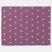 Herfst Paars Wit Geometrisch Stippenpatroon Fleece Deken (Voorkant (Horizontaal))