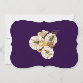 herfst paarse bladervriendelijkheid diner kaart (Achterkant)