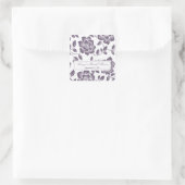 Herfst Paarse Bloemen Vrijgezellenfeest Sticker (Tas)