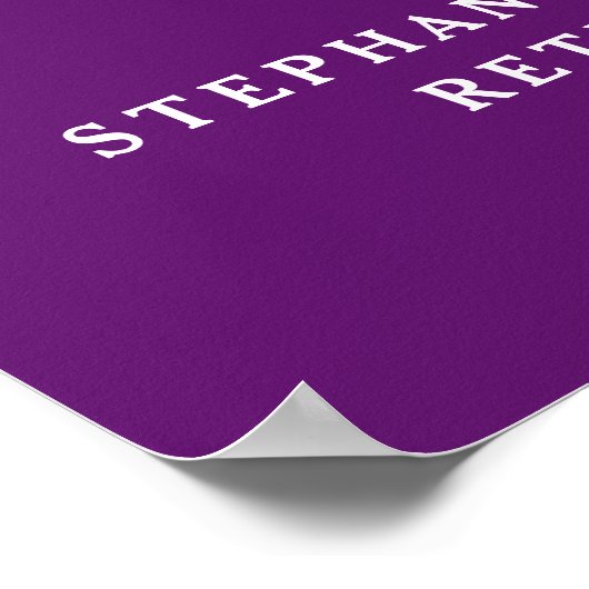 Herfst Paarse Proost aan 60 Jaar Pensionering Poster (Hoek)