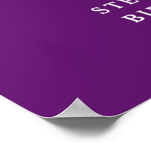 Herfst Paarse Proost op 95 Jaar Verjaardag Welkom Poster (Hoek)