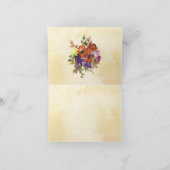 Herfst Paarse verbrande Sinaasappel Bloemen Dank u Bedankkaart (Binnen)