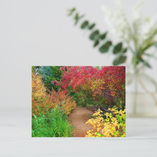 Herfst pad briefkaart (Staand voorkant)