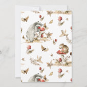 Herfst Paddenstoel | Bos Baby Shower Kaart (Achterkant)