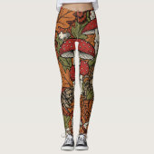 Herfst Paddenstoel Spin Poten Leggings Yoga Broek (Voorkant)