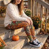Herfst Paddenstoel Spin Poten Leggings Yoga Broek