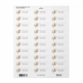 Herfst paddenstoelen babyshower retouradreslabel etiket (Full Sheet)
