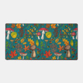 Herfst paddenstoelen, bladeren, noten en bessen op bureaumat (Voorkant)