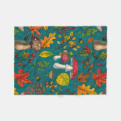 Herfst paddenstoelen, bladeren, noten en bessen op fleece deken (Voorkant (Horizontaal))