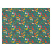 Herfst paddenstoelen, bladeren, noten en bessen op tafelkleed (Voorkant (Horizontaal))