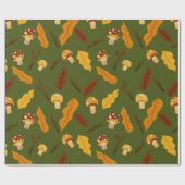 Herfst Paddenstoelen Cadeaupapier (Vlak)
