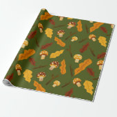 Herfst Paddenstoelen Cadeaupapier (Uitgerold)