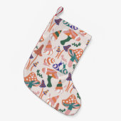 Herfst paddenstoelen, kleurrijk naadloos ontwerp. kleine kerstsok (Voorkant (Hangend))