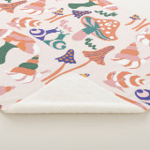 Herfst paddenstoelen, kleurrijk naadloos ontwerp. sherpa deken (3/4)