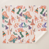 Herfst paddenstoelen, kleurrijk naadloos ontwerp. sherpa deken (Voorkant (horizontaal))