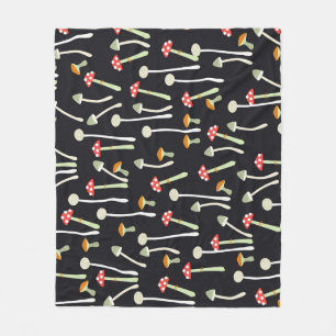 herfst paddenstoelen patroonontwerp. fleece deken