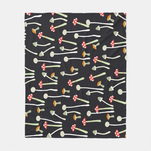 herfst paddenstoelen patroonontwerp. fleece deken (Voorkant)