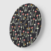 herfst paddenstoelen patroonontwerp. grote klok (Hoek)