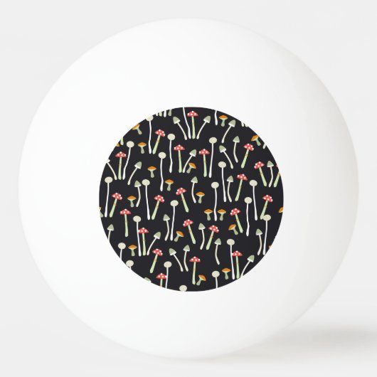 herfst paddenstoelen patroonontwerp. pingpongbal (Voorkant)