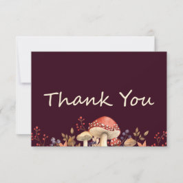 Herfst Paddenstoelen, Planten en Bladeren Staan Ni Bedankkaart