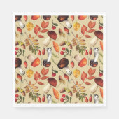 Herfst paddenstoelen  servet (Voorkant)