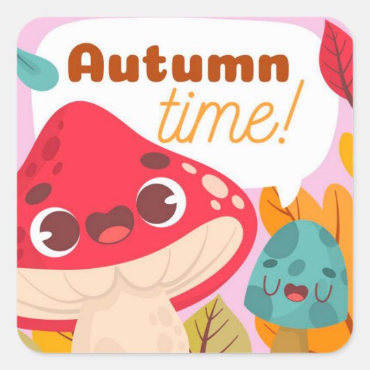 Herfst Paddenstoelen Stickers (Voorkant)