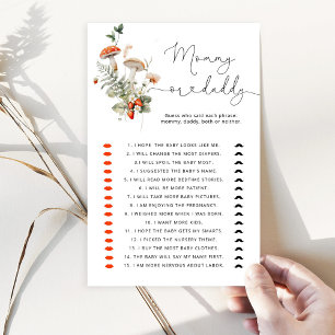 Herfst paddenstoelen Wie zei het Mama of papa spel