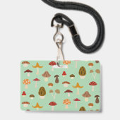 Herfst Paddenstoelen Zakelijk Badge (Achterkant met lanyard)