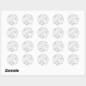Herfst paddenstoelenbos ronde sticker (Vel)