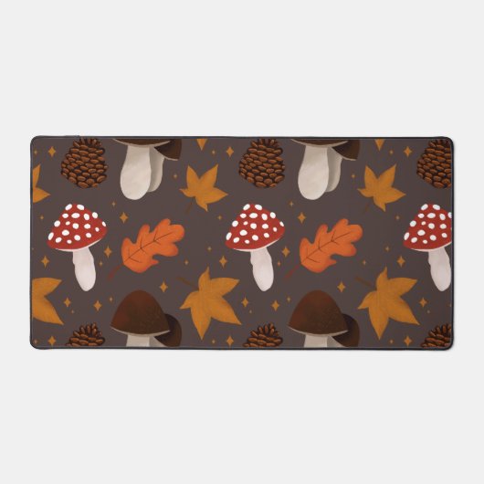 Herfst & paddenstoelenpatroon bureaumat (Voorkant)