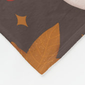 Herfst & paddenstoelenpatroon fleece deken (Hoek)