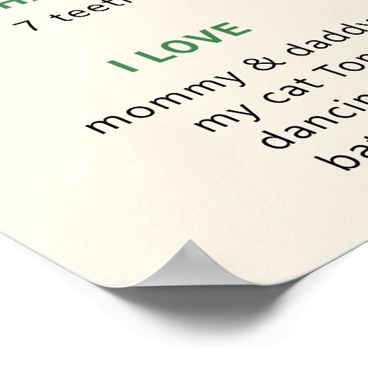 Herfst paddestoel eerste verjaardag mijlpaal verja poster (Hoek)