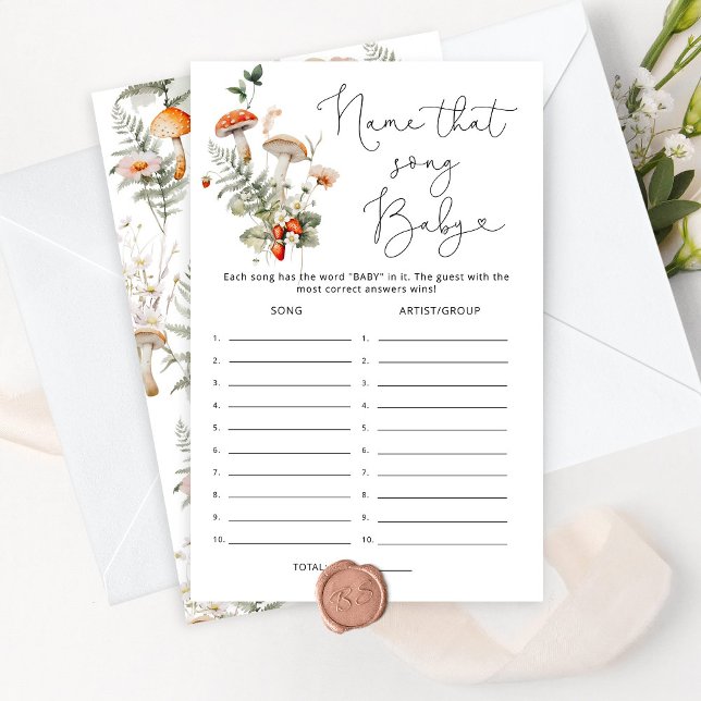 Herfst paddestoel Naam dat nummer baby shower spel (Creator heeft geüpload)