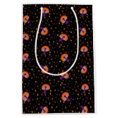 Herfst paddo's_zwart medium cadeauzakje (Voorkant)