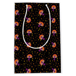 Herfst paddo's_zwart medium cadeauzakje