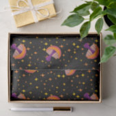 Herfst paddo's_zwart tissuepapier (Geschenk)