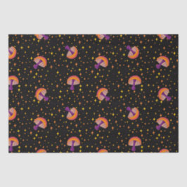 Herfst paddo's_zwart tissuepapier