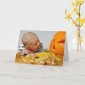 Herfst Pagan Nieuwe Baby Kaart (Gele Bloem)